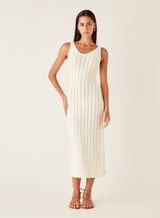 Aegean Midi Dress - White